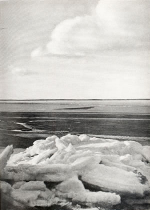 Ice-floes on Lake Narocz in Staryniki, south of Nieslucz